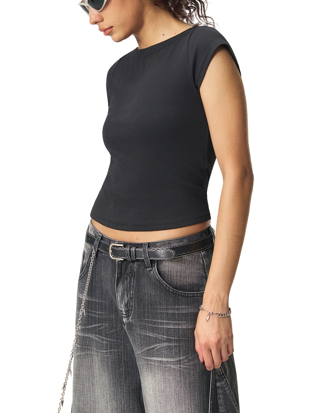 DREJ,Studio,Top,WideNeck,Minimal,Womenswear,Black,Cotton,Season01