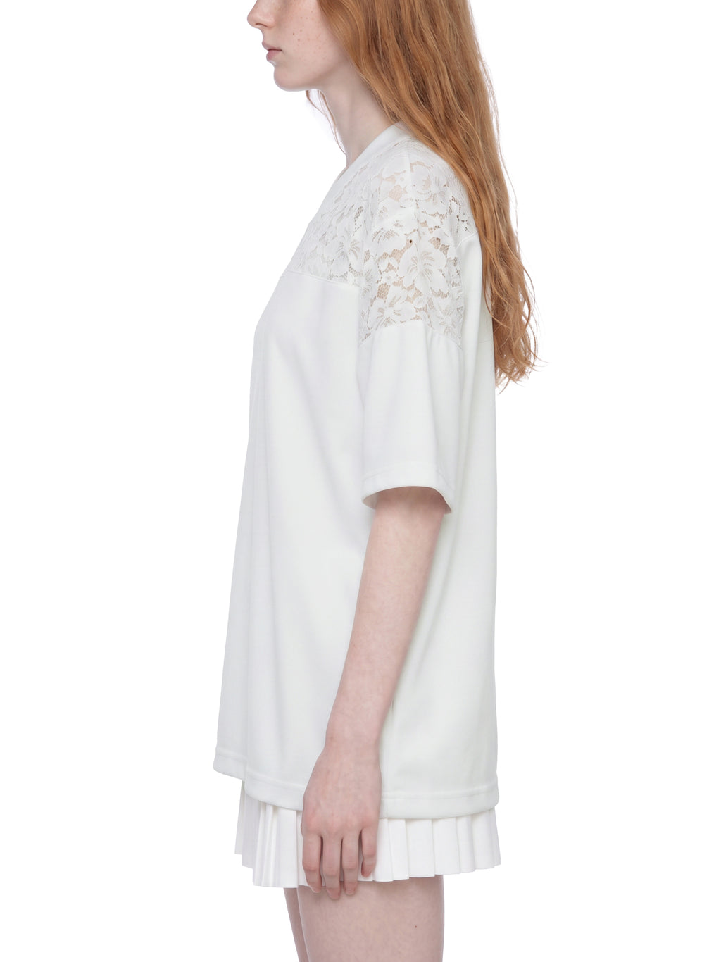 DREJ,Studio,Tshirt,Lace,LacePanel,VNeck,Oversized,Streetwear,Minimal,Unisex,Black,Cotton