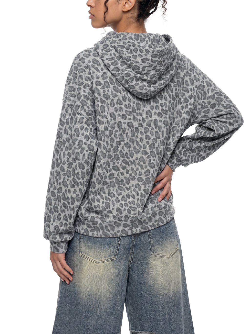 DREJ,Studio,GreyLeopard,Oversized,Unisex,Streetwear,Premium,Minimal,FullZip,Hooded,Layering,Contemporary