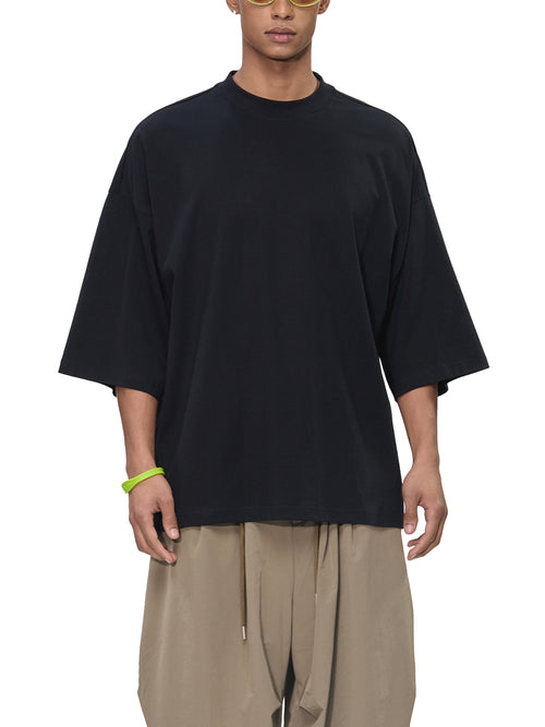 DREJ,Unisex,Premium,Streetwear,Minimal,Season01,Tee,Cotton,Oversized,BoxyFit,Heavyweight,Black
