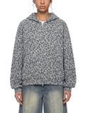 DREJ,Studio,GreyLeopard,Oversized,Unisex,Streetwear,Premium,Minimal,FullZip,Hooded,Layering,Contemporary