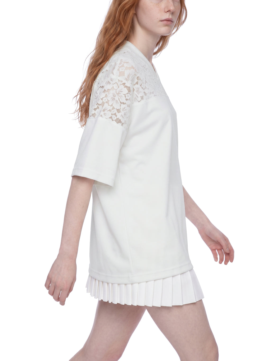 DREJ,Studio,Tshirt,Lace,LacePanel,VNeck,Oversized,Streetwear,Minimal,Unisex,Black,Cotton