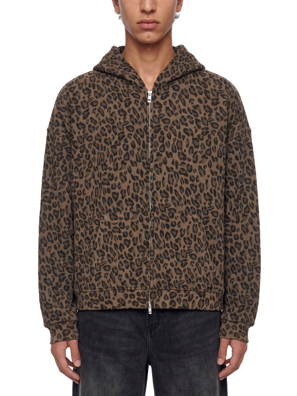 DREJ,Studio,Hoodie,ZipHoodie,Leopard,Oversized,Unisex,Premium,Streetwear,FullZip,Hooded,Layering,Waffle
